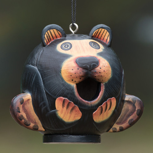 Backwoods Bear Wood Birdhouse
