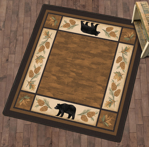 Black Bear Grove Rug - 8 Ft. Square