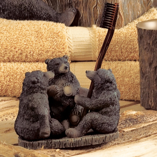 Black Bear Lodge Toothbrush Holder