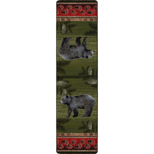 Black Bear Tracks Rug - 2 x 8
