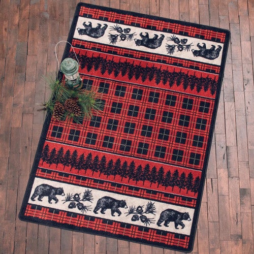 Mad Plaid Bear Rug Collection