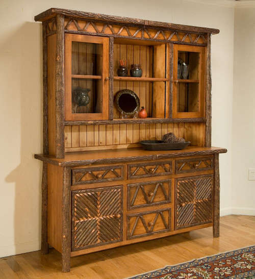 Black Forest Hickory Mosaic Hutch