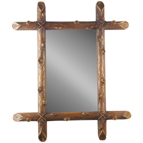 Black Forest Log Beveled Mirror