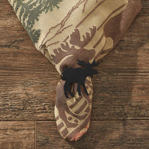 Black Moose Napkin Rings - Set of 4
