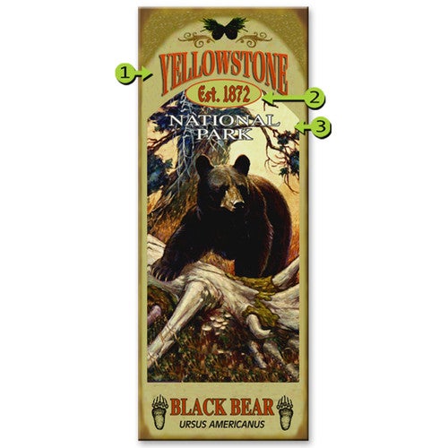Black Bear Sign - 17Wx44H