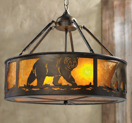 Black Bear Chandelier