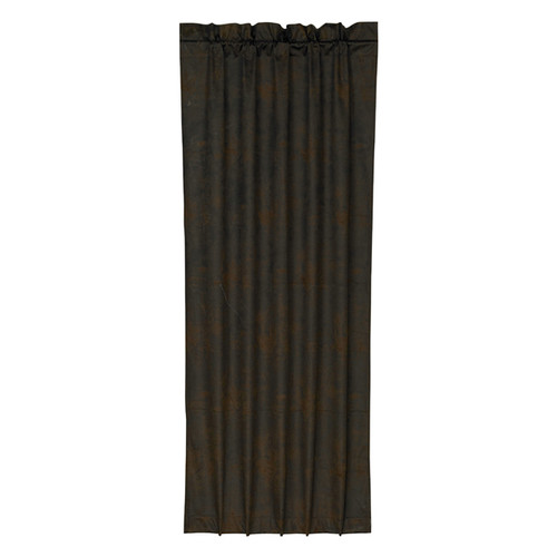 Chocolate Faux Leather Curtain