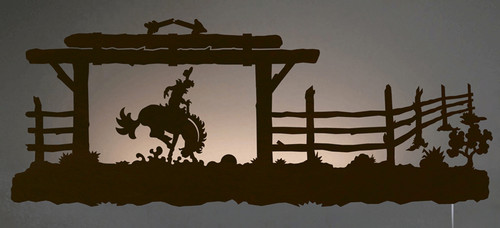 Bronc Back Lit Wall Art