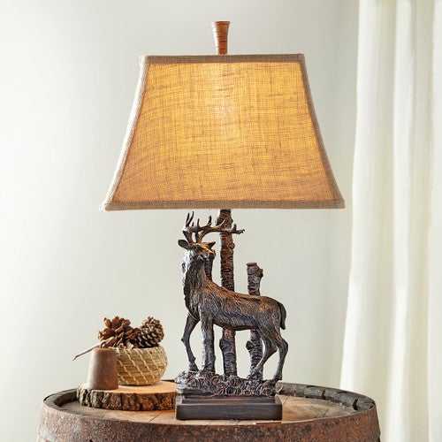 Bronze Deer Table Lamp