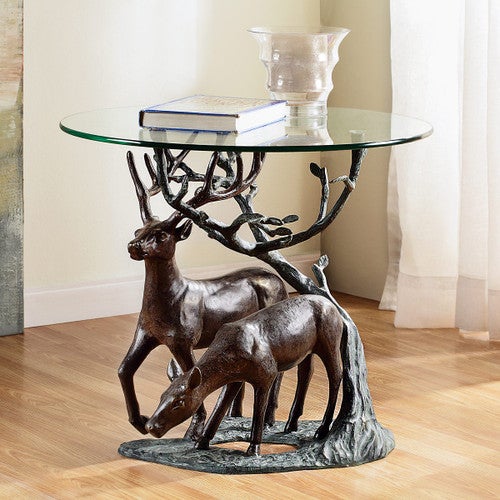 Bronze Finish Deer Table