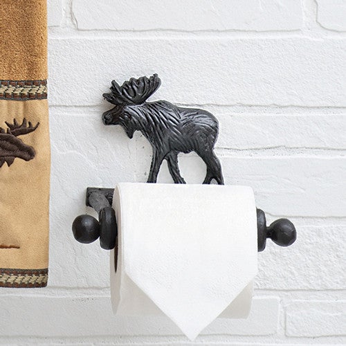 Brown Moose Toilet Paper Holder