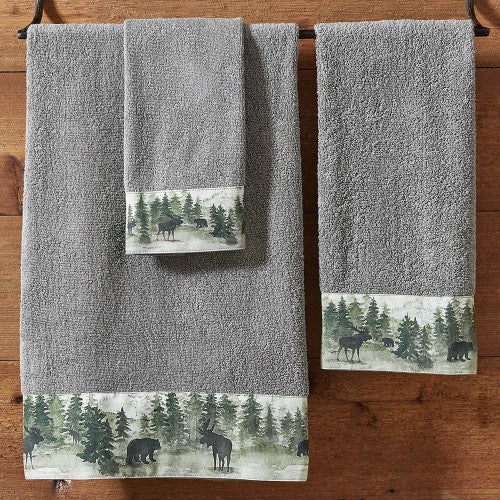 Mystic Forest Moose & Bear Towels