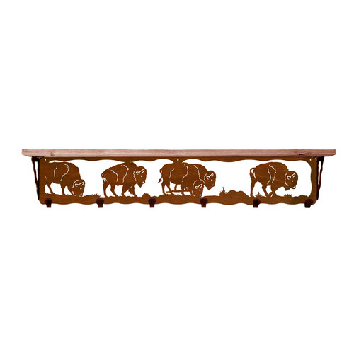 Buffalo 42 Inch Pine Hook Shelf