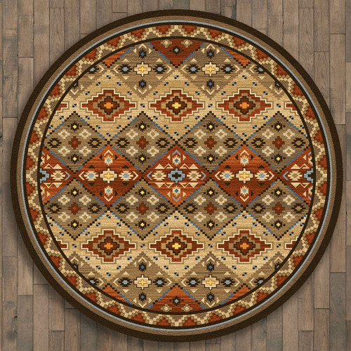 Buffalo Lodge Rug - 8 Ft. Round