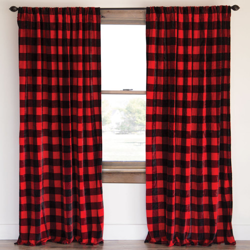 Buffalo Plaid Plush Drapes