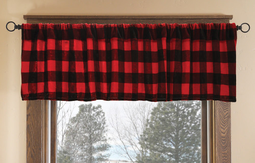 Buffalo Plaid Plush Valance