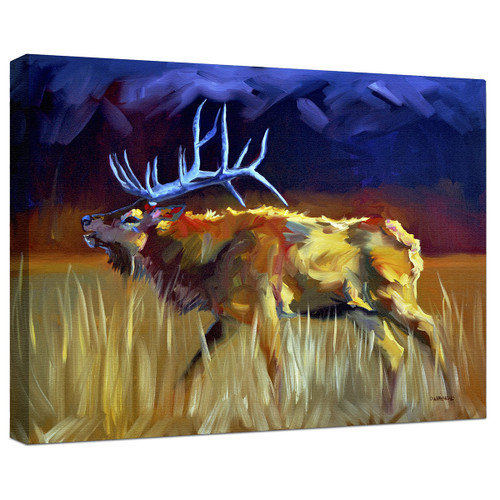 Bugling through the Night Wrapped Canvas