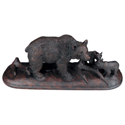 Burlwood Bear & Cubs Sculpture