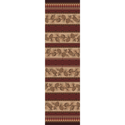 Burnished Pilgrim Pinecone Rug - 2 x 8