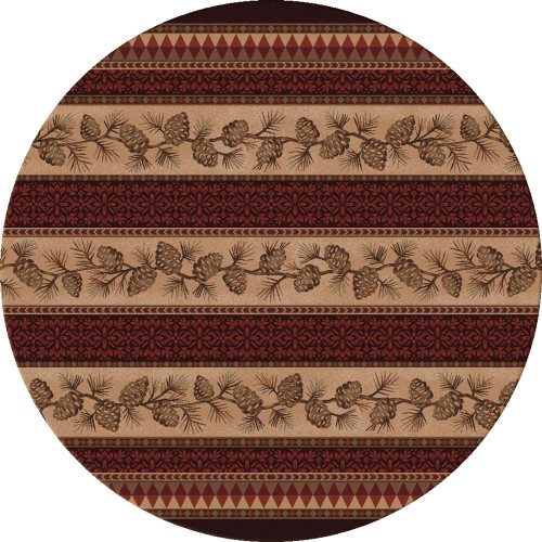 Burnished Pilgrim Pinecone Rug - 8 Ft. Round