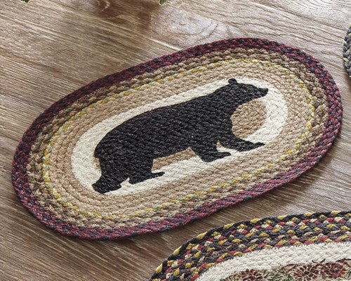 Cabin Bear Braided Jute Placemat