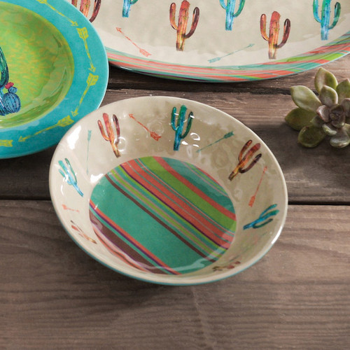 Cactus Design Melamine Bowl Set of 4 - SALE