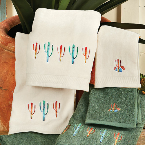 Cactus Towel Set - Cream (Set of 3)