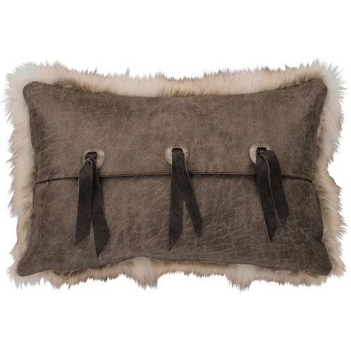 Cadillac Ranch Faux Fur & Conchos Pillow
