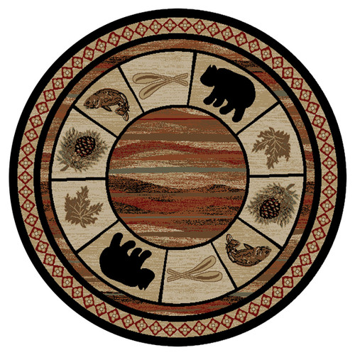 Camp Wild Rug - 5 Ft. Round