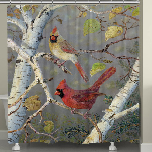 Cardinal Pair Shower Curtain
