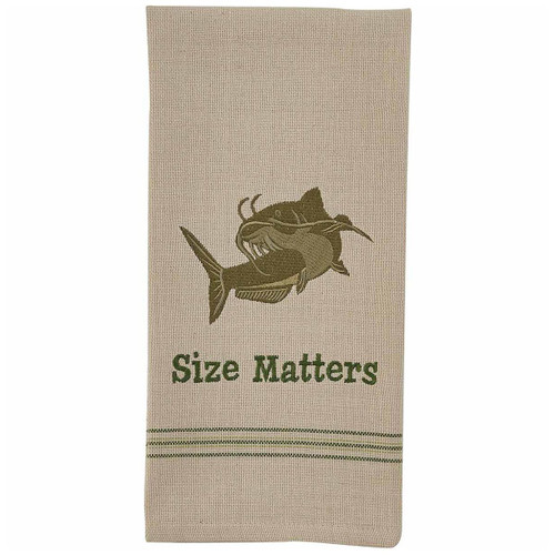 Catfish Size Embroidered Dishtowels - Set of 6