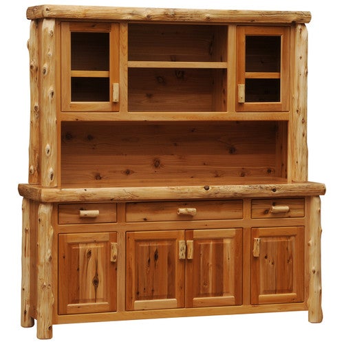 Cedar Log Buffet & Hutch - 75 Inch