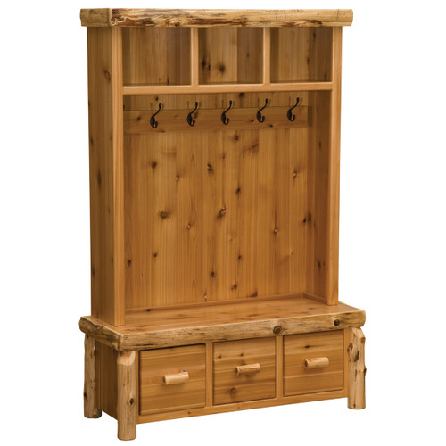 Cedar Log Entry Locker