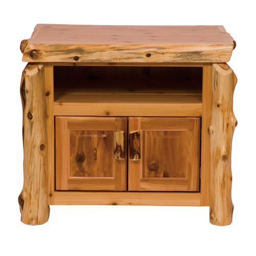 Cedar Log Television Stand