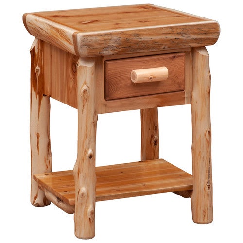 Cedar One Drawer Nightstand with Shelf