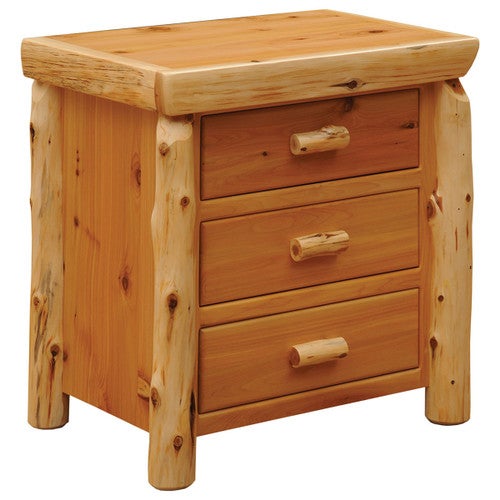 Cedar XL Three Drawer Nightstand