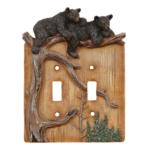 Climbing Bears Double Switch Plate