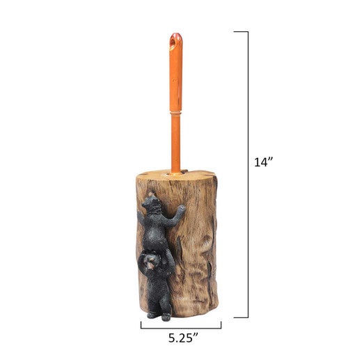 Climbing Black Bears Toilet Brush Holder