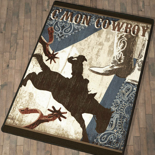 C'mon Cowboy Rug - 4 x 5