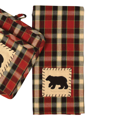 Concord Black Bear Dishtowels - Set of 4