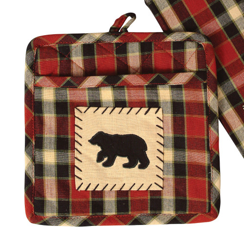 Concord Black Bear Potholders - Set of 2