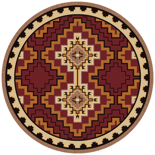 Council Fire Southwestern Rug - 8 Ft. Round