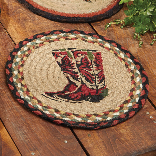 Cowboy Boots Jute Trivet