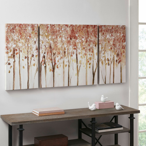 Crimson Leaves Wall Art - 3pcs