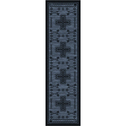 Crossed Arrows Flint Rug - 2 x 8