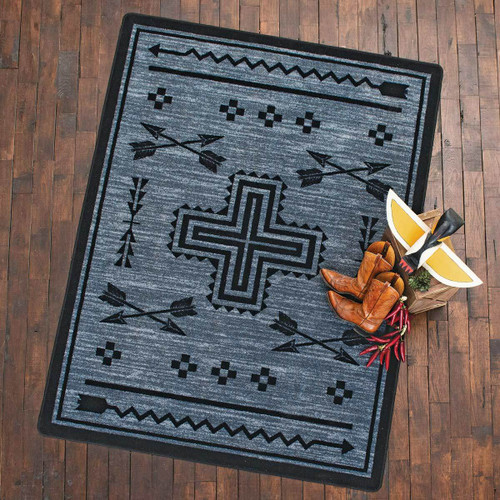 Crossed Arrows Flint Rug - 3 x 4