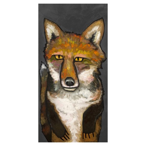 Cunning Fox Gray Canvas Art