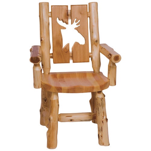 Log Cut-Out Arm Chair - Moose