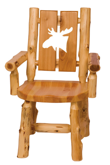 Log Cut-Out Arm Chair - Moose