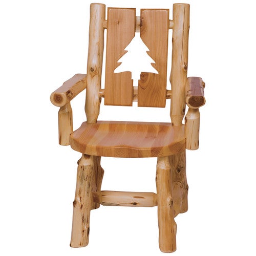 Log Cut-Out Arm Chair - Pine Tree